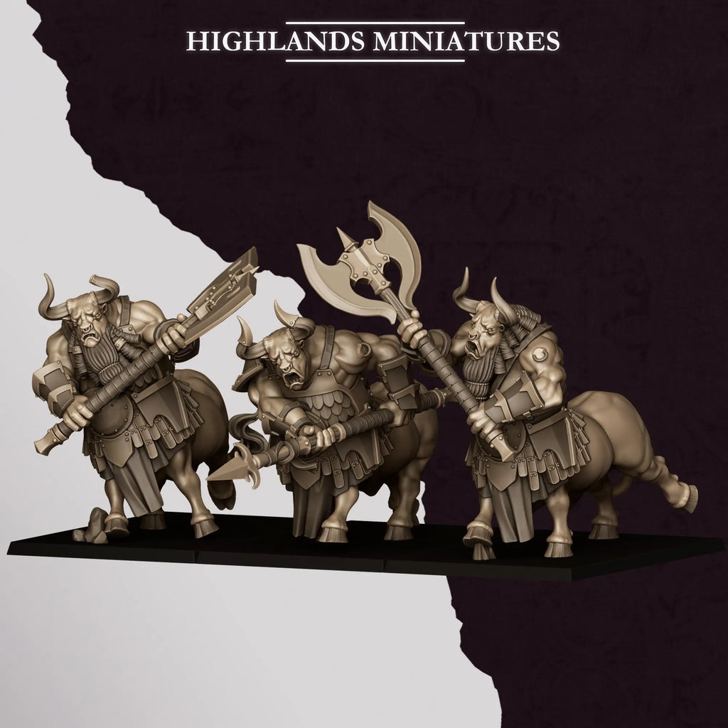 Minotaurs with Two Handed Weapons