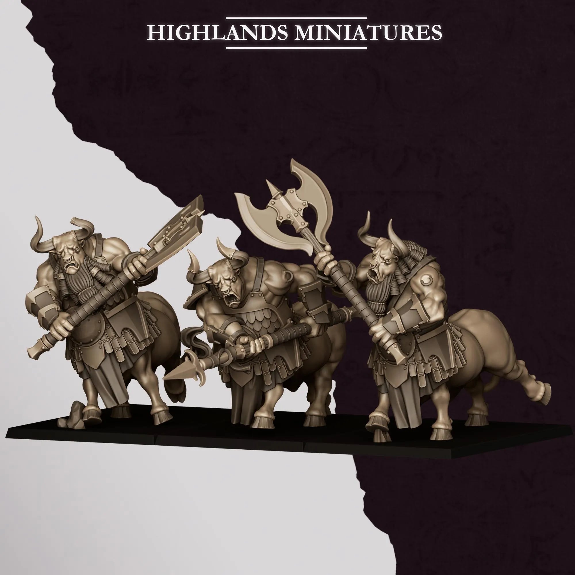 Minotaurs with Two Handed Weapons