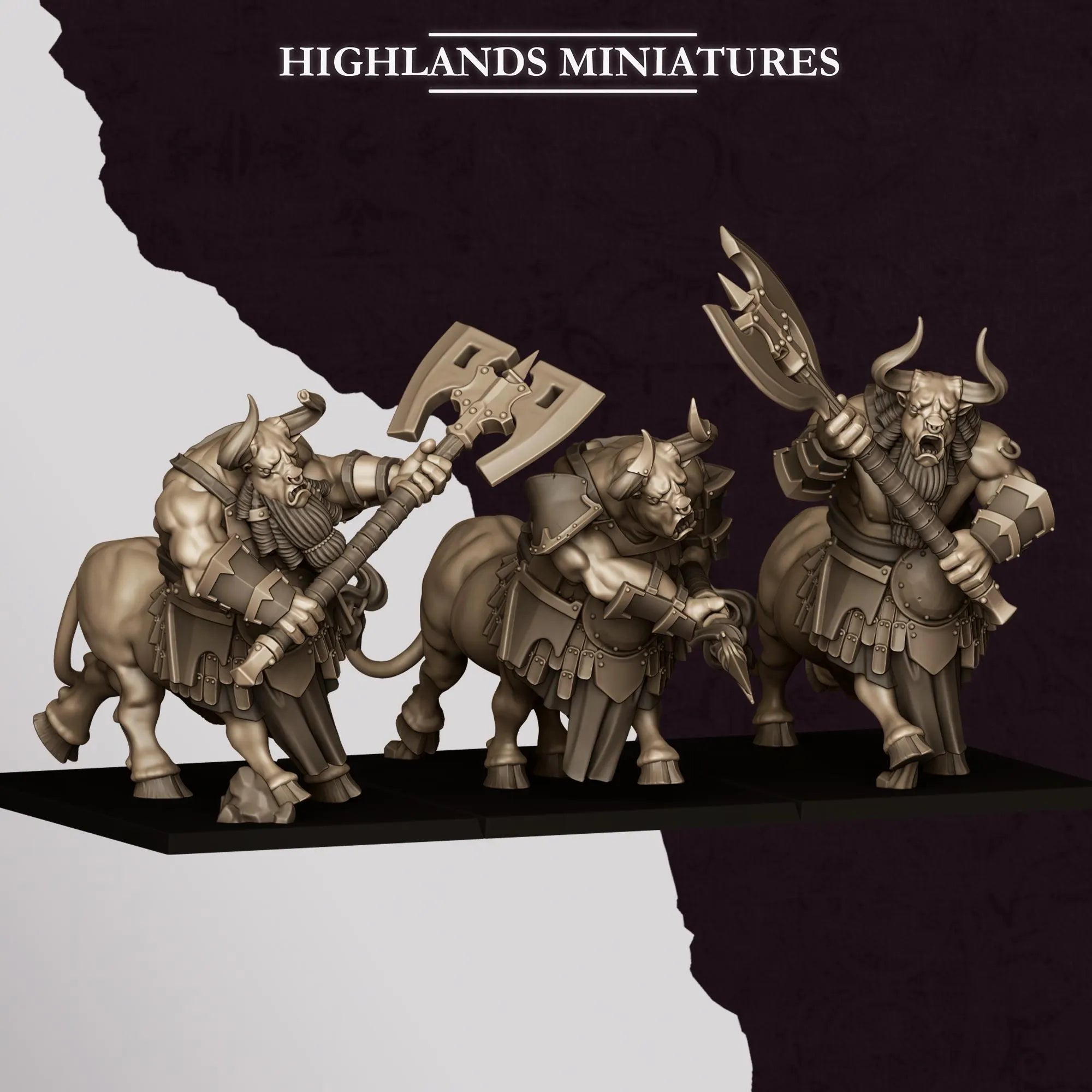Minotaurs with Two Handed Weapons