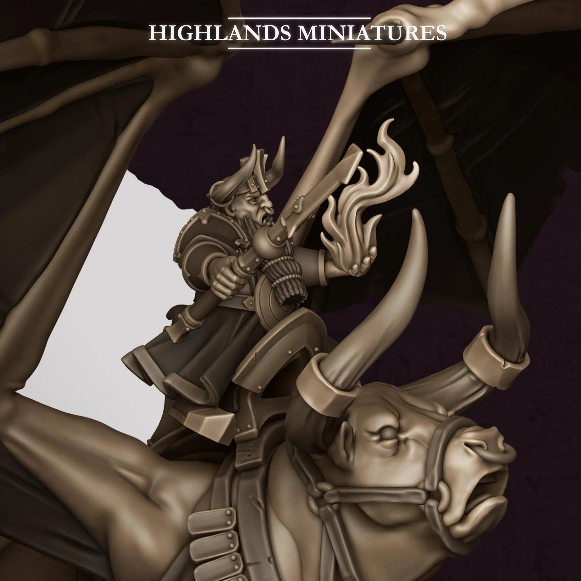 Mounted Marduk Sorcerer on Bull